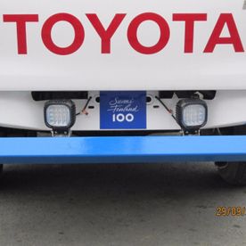Toyotan kaivosauton takaosa